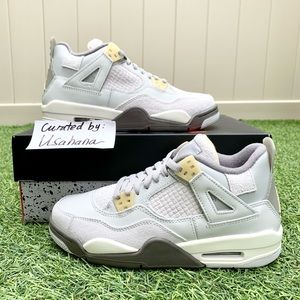 Nike Air Jordan 4 retro GS light grey shoes 5.5Y